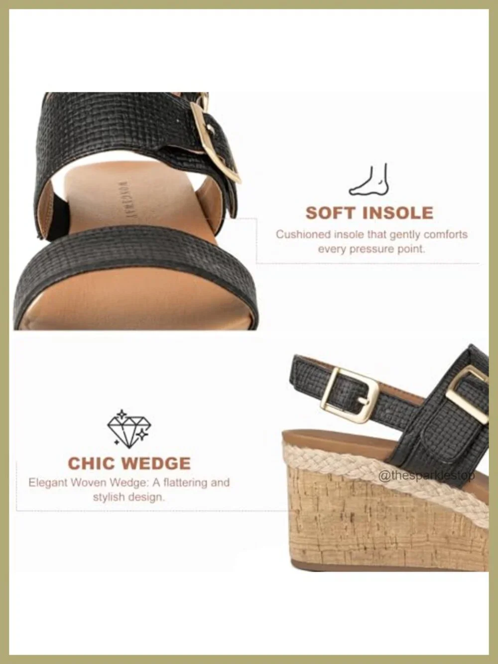 Espadrille Wedge Platform Sandals Slingback Heels Comfortable Vacation Dress